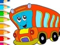 Cluiche Leabhar Dathúcháin: Bus  ar líne