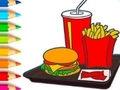 Cluiche Leabhar Dathúcháin: Hamburger  ar líne