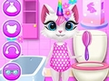 Cluiche Cluiche Kitty Unicorn Daily Care  ar líne