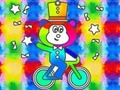 Cluiche Leabhar Dathúcháin: Moncaí Rides Unicycle  ar líne