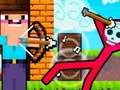 Cluiche Cluiche Noob Archer vs Stickman Zombie  ar líne