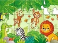 Cluiche Cluiche Líne Puzal Jigsaw: Ainmhithe sa Jungle  ar líne