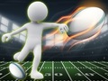 Cluiche Cluiche Rith Agus Ciceáil Rugbaí Stickman ar líne  ar líne