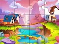 Cluiche Puzal Jigsaw: Sráidbhaile  ar líne