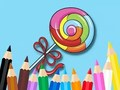 Cluiche Leabhar Dathúcháin: Lollipop  ar líne