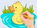 Cluiche Leabhar Dathúcháin: Snámh Duck Baby  ar líne