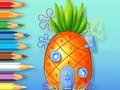 Cluiche Leabhar Dathúcháin: Teach Pineapple  ar líne