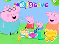 Cluiche Puzal Jigsaw: Picnic Teaghlaigh Peppa Muc  ar líne