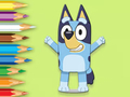 Cluiche Leabhar Dathúcháin: Happy Bluey  ar líne