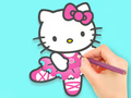 Cluiche Leabhar Dathúcháin: Hello Kitty Dancing  ar líne