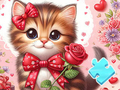 Cluiche Puzal Jigsaw: Cat Bowknot  ar líne
