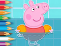 Cluiche Leabhar Dathúcháin: Peppa Swimming  ar líne
