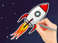 Cluiche Leabhar Dathúcháin: Flying Rocket  ar líne