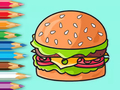 Cluiche Leabhar Dathúcháin: Hamburger Delicious  ar líne