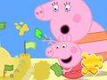 Cluiche Puzal Jigsaw: Peppa Muc ag Déanamh Gainimh  ar líne