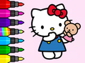 Cluiche Leabhar Dathúcháin: Hello Kitty Teddy Bear  ar líne