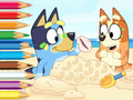 Cluiche Leabhar Dathúcháin: Bluey On The Beach  ar líne