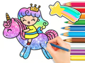 Cluiche Leabhar Dathúcháin: Unicorn Princess  ar líne