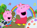 Cluiche Leabhar Dathúcháin: Peppa Muc Muddy Greannmhar  ar líne