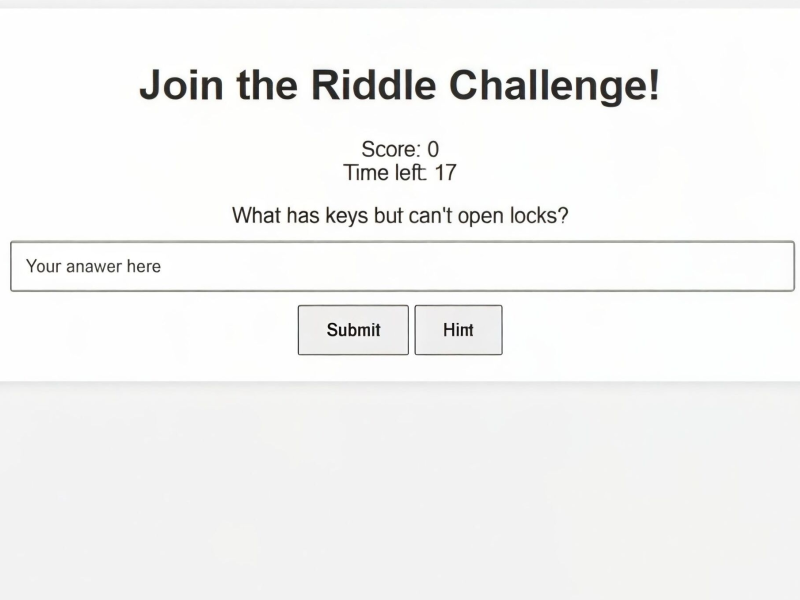 Cluiche Dúshlán Riddle  ar líne