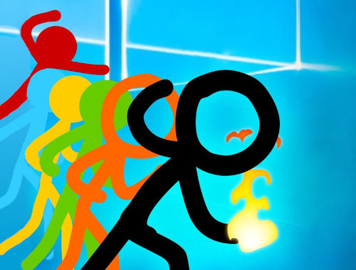 Cluiche Cluiche Líne Stickman vs Zombies: Troid Epic  ar líne