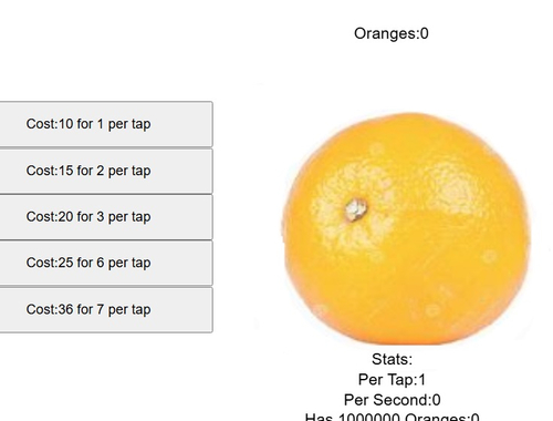 Cluiche Cluiche Líne Orange Fruit Clicker  ar líne
