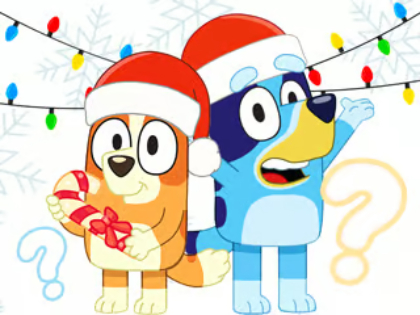 Cluiche Tráth na gCeist do Pháistí: Bluey Christmas Quiz  ar líne