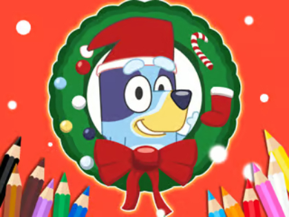 Cluiche Leabhar Dathúcháin: Bluey Santa Claus  ar líne