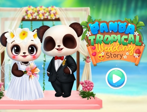 Cluiche Cluiche Panda Scéal bainise Tropical  ar líne