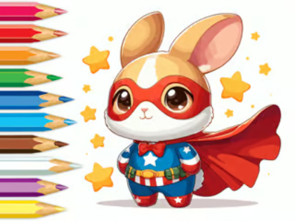 Cluiche Leabhar Dathúcháin: Super Rabbit  ar líne