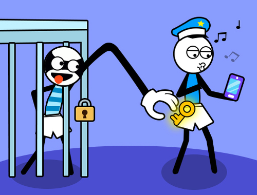Cluiche Cluiche ar líne saor in aisce Puzal Gadaí Stickman Troll  ar líne