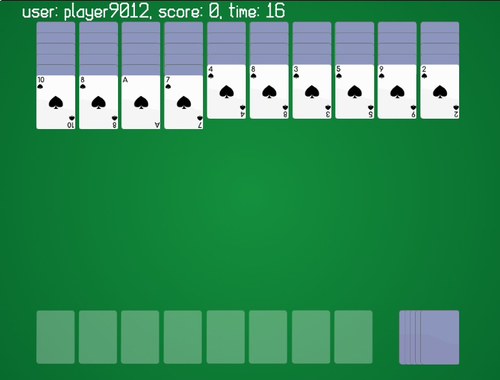 Cluiche Spider solitaire leagan clasaiceach  ar líne