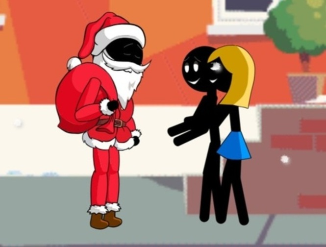 Cluiche Cluiche Santa Stickman  ar líne