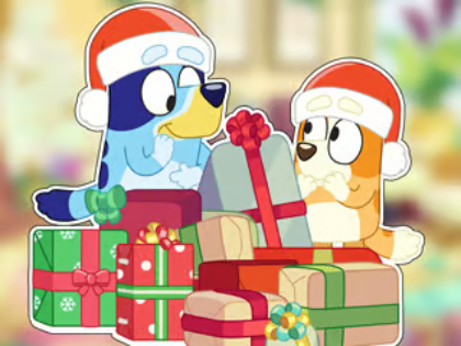 Cluiche Puzal Jigsaw: Bluey Christmas Unboxing  ar líne