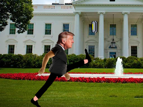 Cluiche Dúshlán Siúlóide Trump Wobble  ar líne