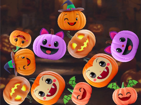 Cluiche Merge Connect Pumpkins: Oíche Shamhna!  ar líne
