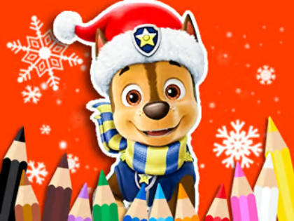 Cluiche Leabhar Dathúcháin: Patról Paw Christmas  ar líne