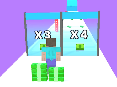 Cluiche Stack Airgead Minecraft  ar líne