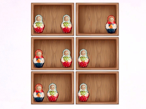 Cluiche Sórtáil le seilfeanna Matryoshka!  ar líne