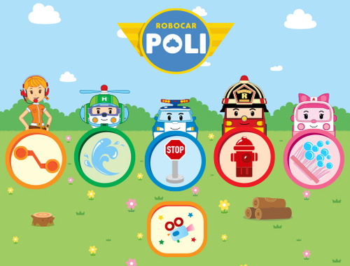 Cluiche Robocar poli  ar líne