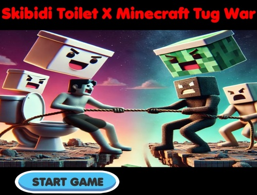 Cluiche Leithris Skibidi x cogadh tug minecraft  ar líne