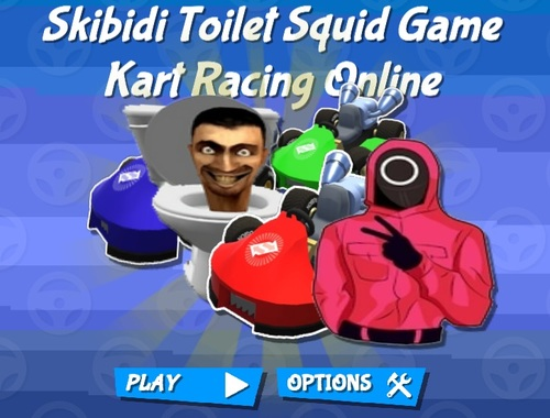 Cluiche Cluiche Squid Leithris Skibidi Kart Rásaíocht ar líne  ar líne
