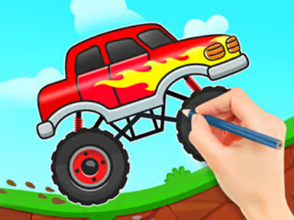 Cluiche Leabhar Dathúcháin: Monster Truck  ar líne