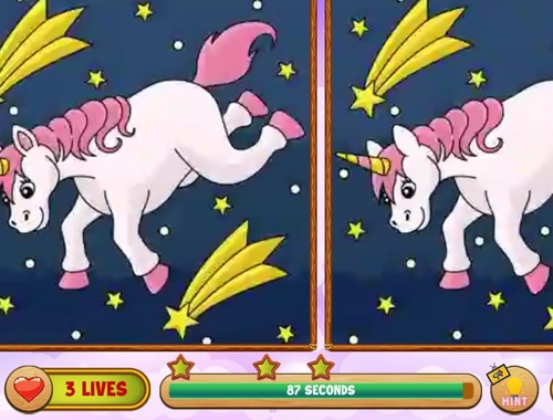 Cluiche Unicorn Faigh na difríochtaí  ar líne