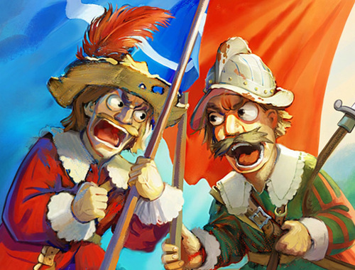 Cluiche Musketeers Gunpowder vs Steel ar líne