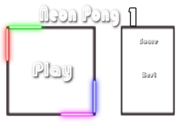 Cluiche Neon pong 1 ar líne
