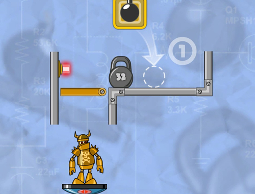 Cluiche Crash an robot!  ar líne