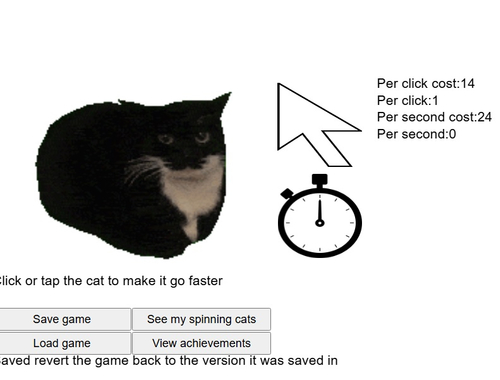 Cluiche Clicker Cat Spinning  ar líne