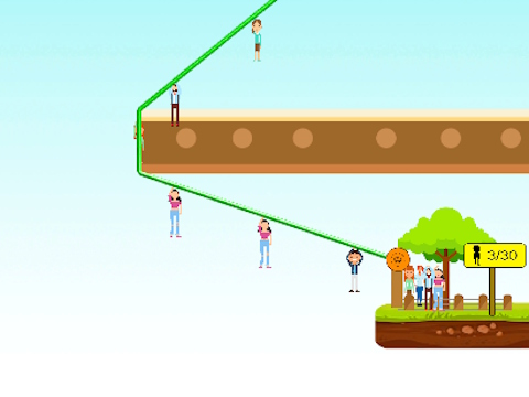 Cluiche Tarrtháil daoine zipline  ar líne