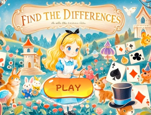 Cluiche Faigh na difríochtaí: Alice in Wonderland  ar líne